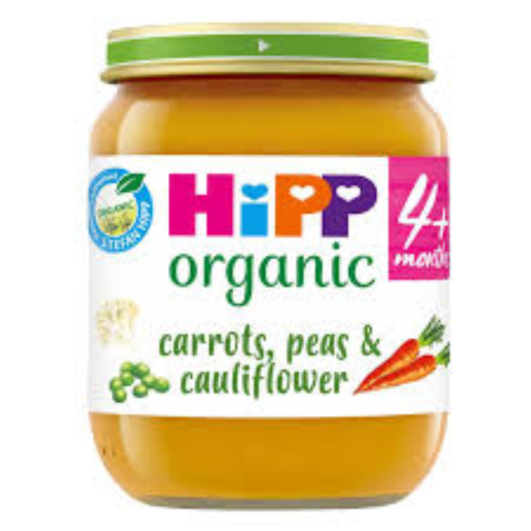 HIPP ORG MIXED VEG CARROTS CAULIFLOWER & PEAS 125G